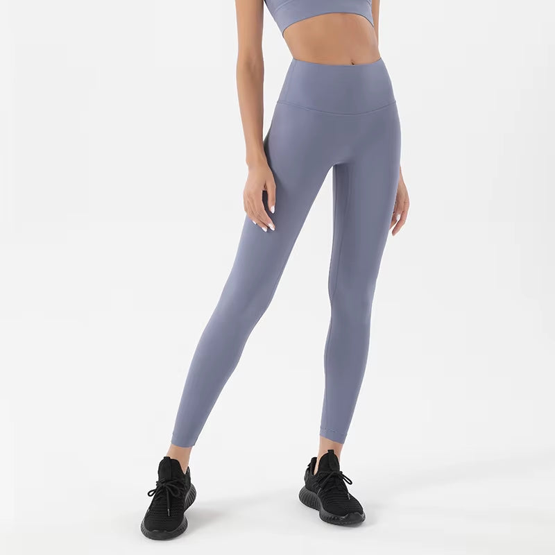 Nylon Leggings Women'S Pants Yoga Sport Fitness Gym High Waist Elastic Breathable Leggings for Fitness Womens Clothing