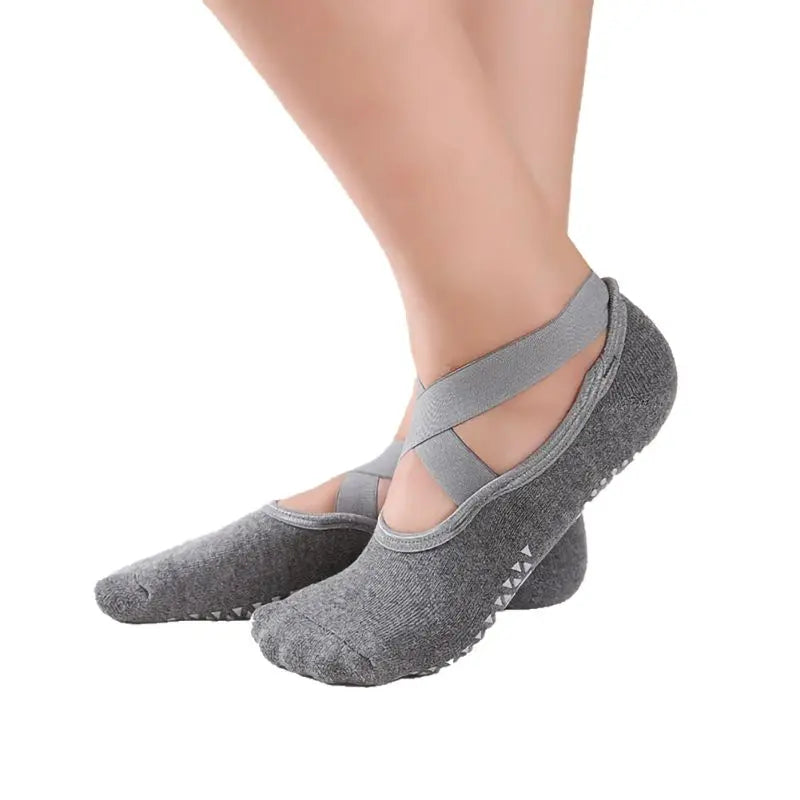 Women Yoga Pilates Socks Anti-Slip Socks Breathable Cotton Ballet Socks Good Grip for Women