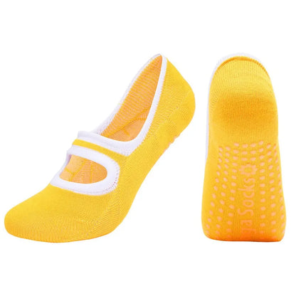 Women Yoga Pilates Socks Anti-Slip Socks Breathable Cotton Ballet Socks Good Grip for Women