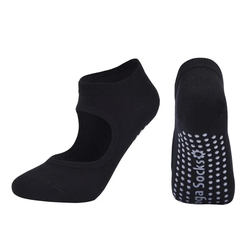 Women Yoga Pilates Socks Anti-Slip Socks Breathable Cotton Ballet Socks Good Grip for Women
