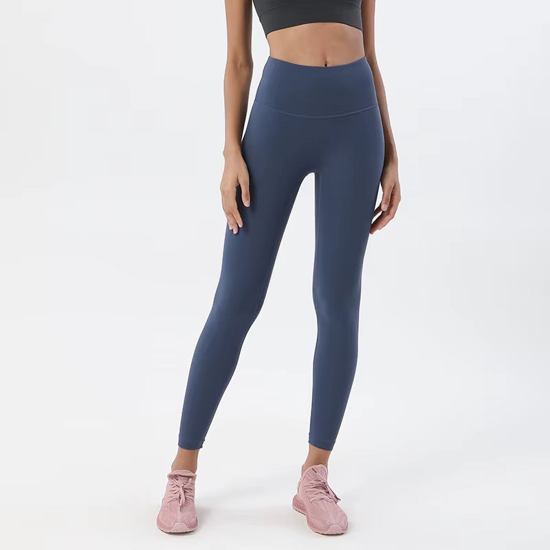 Nylon Leggings Women'S Pants Yoga Sport Fitness Gym High Waist Elastic Breathable Leggings for Fitness Womens Clothing