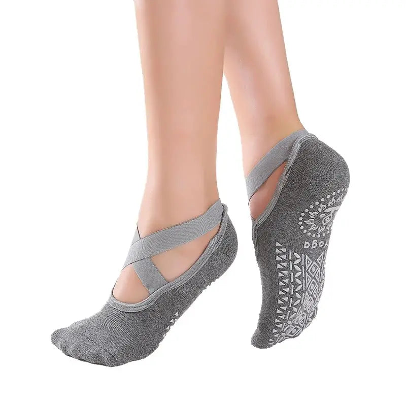 Women Yoga Pilates Socks Anti-Slip Socks Breathable Cotton Ballet Socks Good Grip for Women