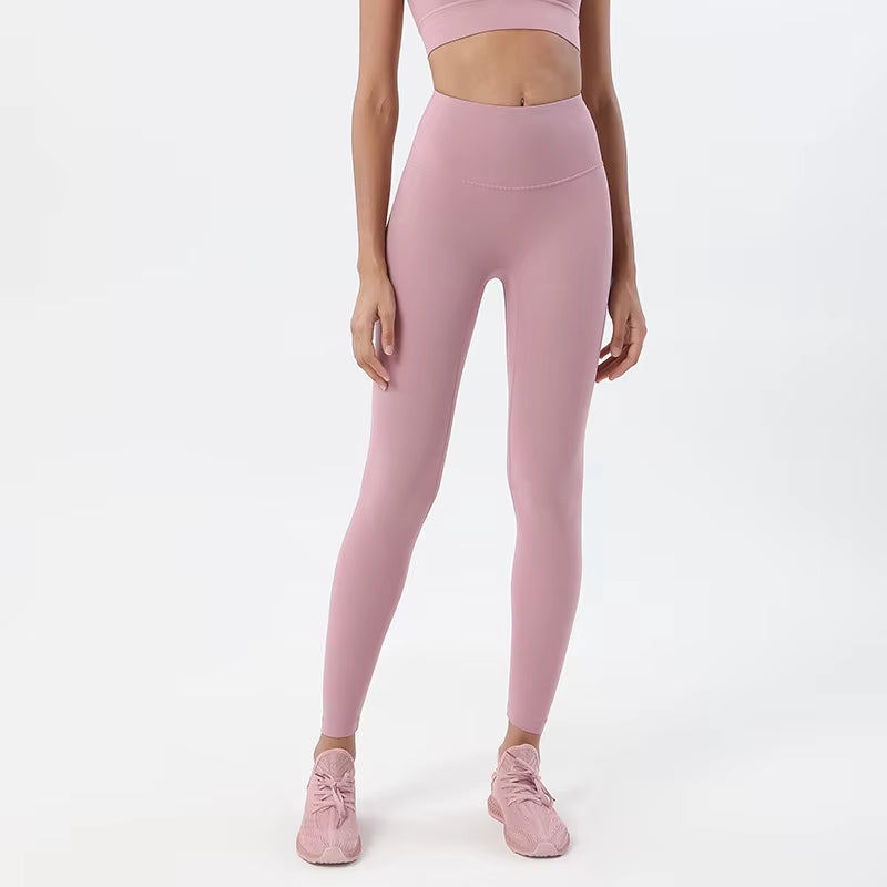 Nylon Leggings Women'S Pants Yoga Sport Fitness Gym High Waist Elastic Breathable Leggings for Fitness Womens Clothing