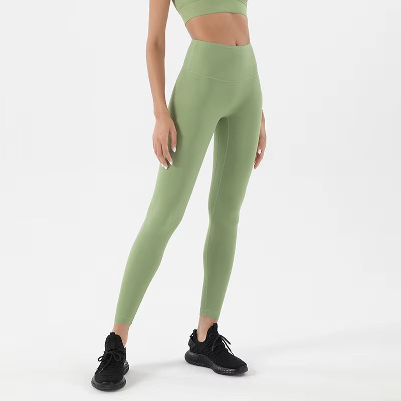 Nylon Leggings Women'S Pants Yoga Sport Fitness Gym High Waist Elastic Breathable Leggings for Fitness Womens Clothing