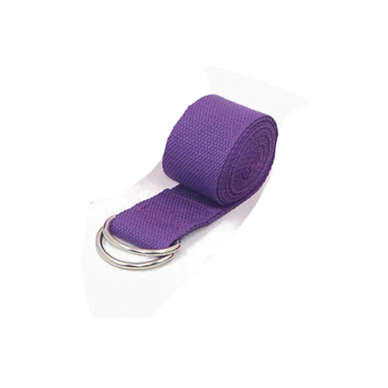 New Multi-Colors Women Yoga Stretch Strap D-Ring Belt Fitness Exercise Gym Rope Figure Waist Leg Resistance Fitness Band