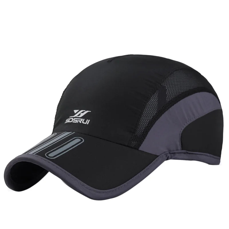 Men Mesh Cap Cycling Running Baseball Tennis Hat Breathable Quick Dry Hat Bone Snapback Male Climbing Running Sport Hats