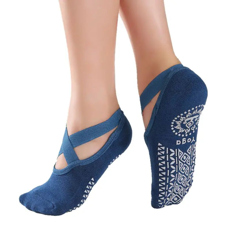 Women Yoga Pilates Socks Anti-Slip Socks Breathable Cotton Ballet Socks Good Grip for Women