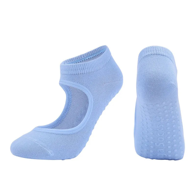 Women Yoga Pilates Socks Anti-Slip Socks Breathable Cotton Ballet Socks Good Grip for Women