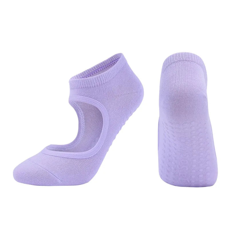 Women Yoga Pilates Socks Anti-Slip Socks Breathable Cotton Ballet Socks Good Grip for Women