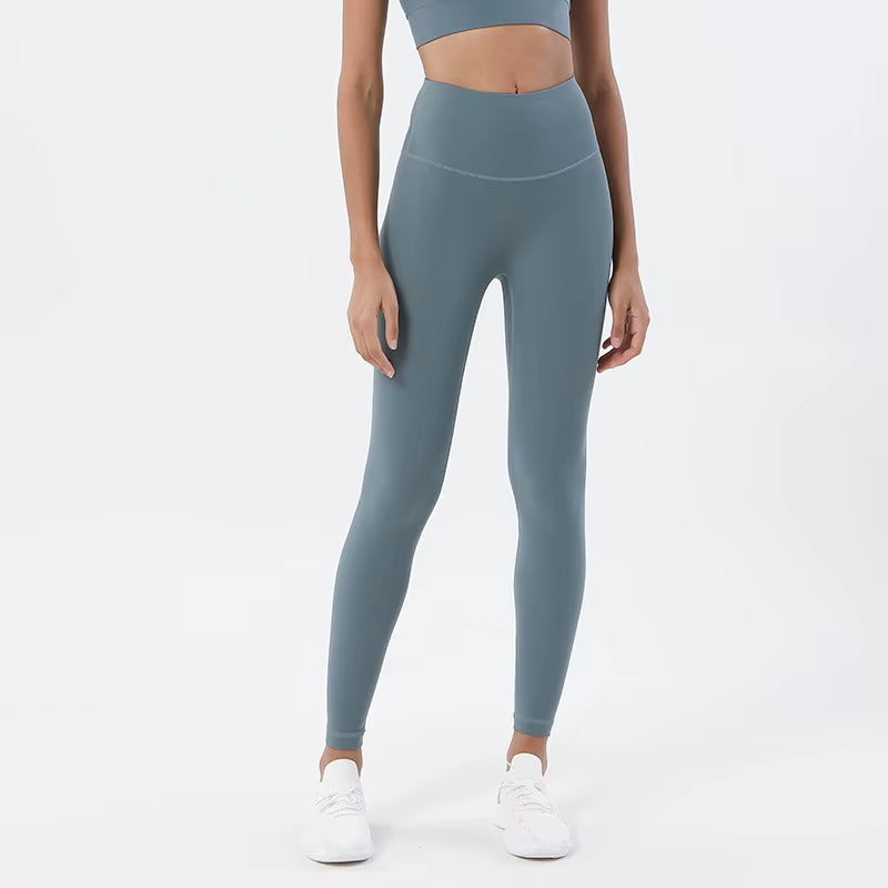 Nylon Leggings Women'S Pants Yoga Sport Fitness Gym High Waist Elastic Breathable Leggings for Fitness Womens Clothing