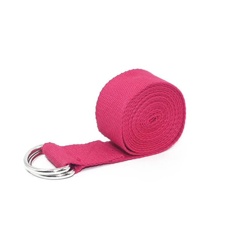 New Multi-Colors Women Yoga Stretch Strap D-Ring Belt Fitness Exercise Gym Rope Figure Waist Leg Resistance Fitness Band