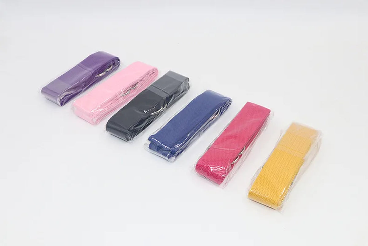 New Multi-Colors Women Yoga Stretch Strap D-Ring Belt Fitness Exercise Gym Rope Figure Waist Leg Resistance Fitness Band