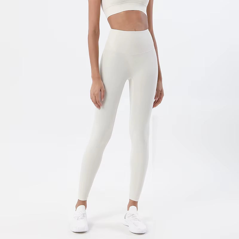 Nylon Leggings Women'S Pants Yoga Sport Fitness Gym High Waist Elastic Breathable Leggings for Fitness Womens Clothing