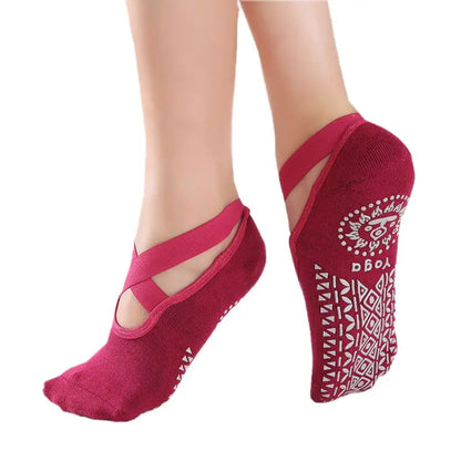 Women Yoga Pilates Socks Anti-Slip Socks Breathable Cotton Ballet Socks Good Grip for Women