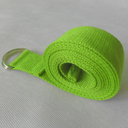 New Multi-Colors Women Yoga Stretch Strap D-Ring Belt Fitness Exercise Gym Rope Figure Waist Leg Resistance Fitness Band