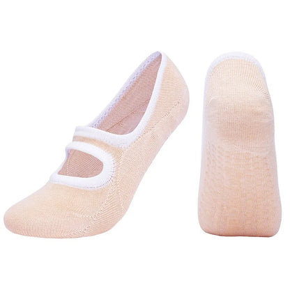 Women Yoga Pilates Socks Anti-Slip Socks Breathable Cotton Ballet Socks Good Grip for Women